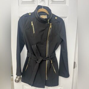 Michael Kors Women's Black Belted Utility Jacket